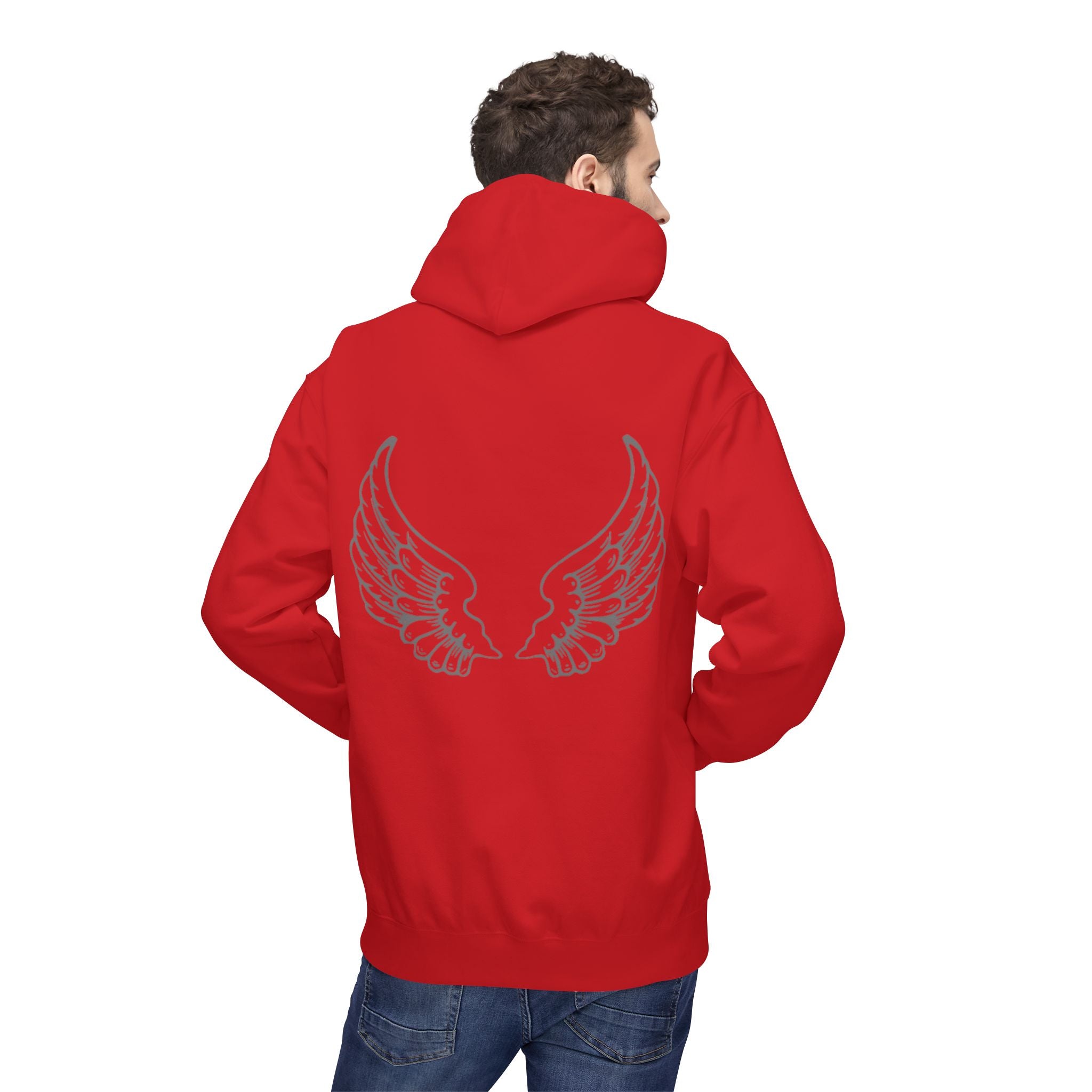 Angel Wings Fleece Hoodie - Cozy, Unisex, Casual Wear for Everyday Life, Gifts for Friends, Warm Layering, Fashion Statement