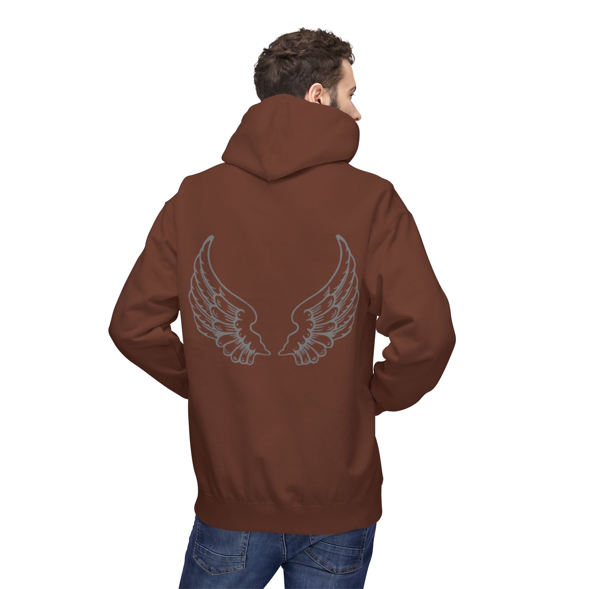 Angel Wings Fleece Hoodie - Cozy, Unisex, Casual Wear for Everyday Life, Gifts for Friends, Warm Layering, Fashion Statement