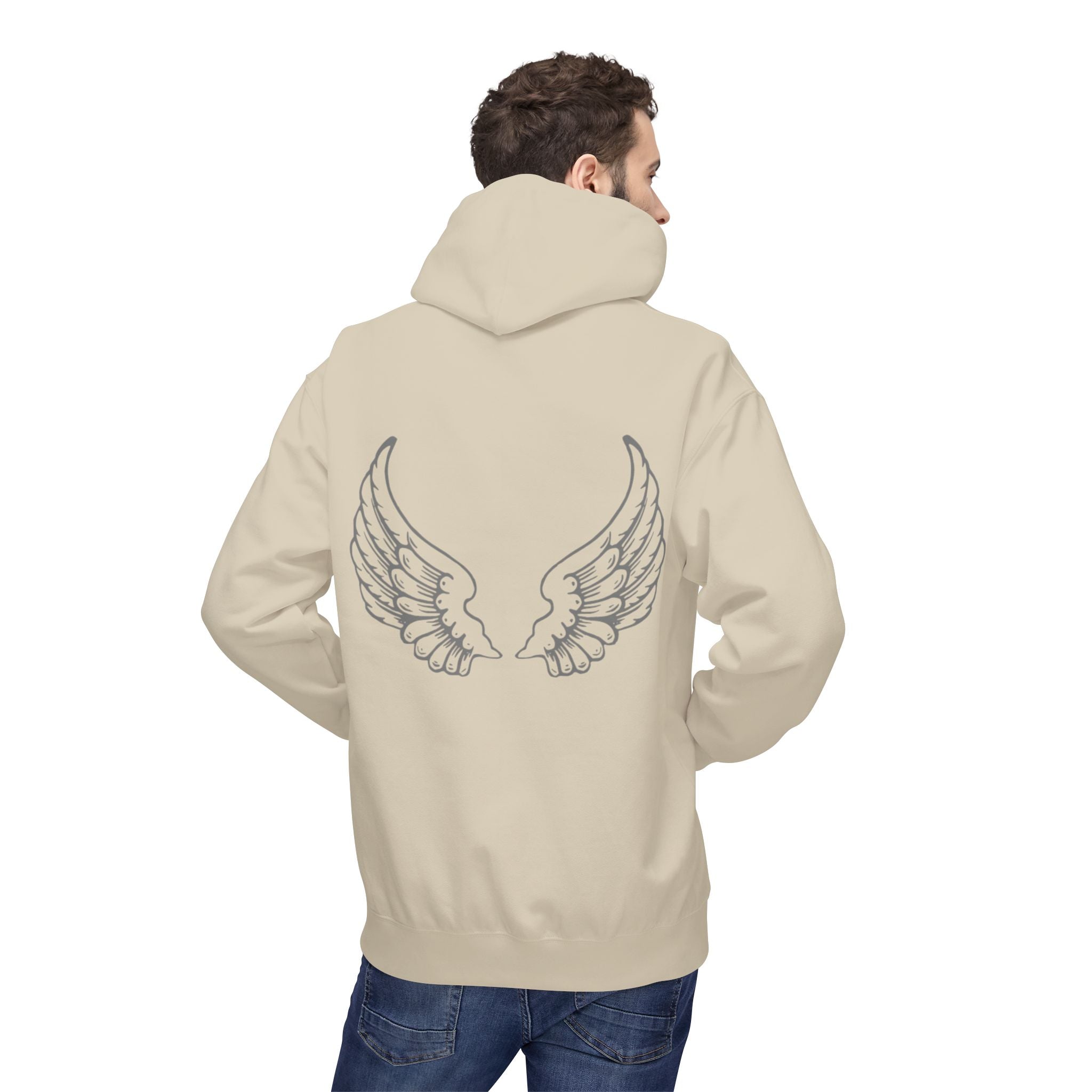 Angel Wings Fleece Hoodie - Cozy, Unisex, Casual Wear for Everyday Life, Gifts for Friends, Warm Layering, Fashion Statement