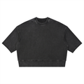 Unisex Mineral Wash Boxy Raw Edge T-Shirt