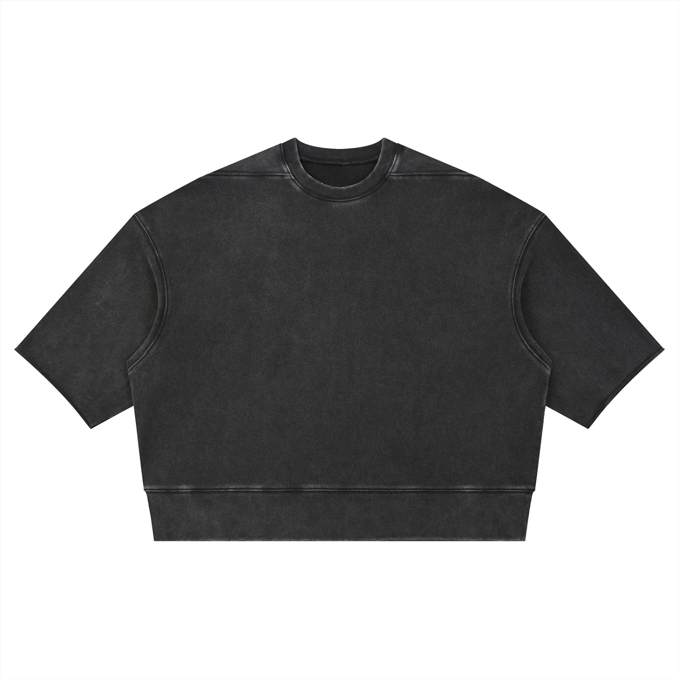 Unisex Mineral Wash Boxy Raw Edge T-Shirt