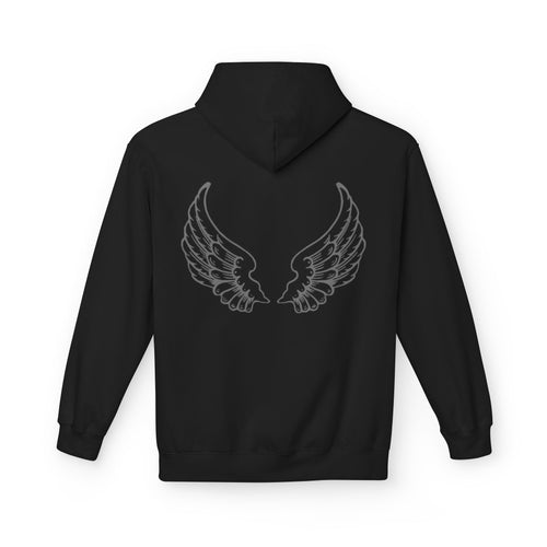 Angel Wings Fleece Hoodie - Cozy, Unisex, Casual Wear for Everyday Life, Gifts for Friends, Warm Layering, Fashion Statement