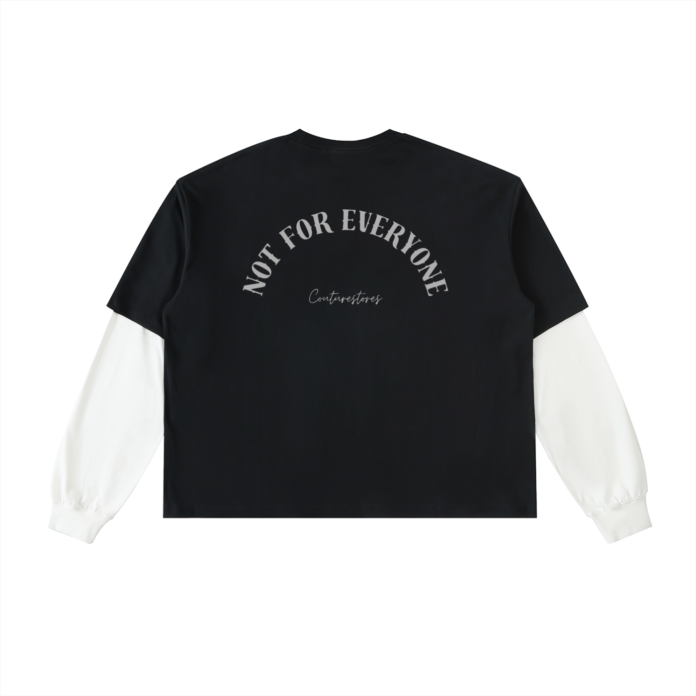Layered Contrast Sleeve Cotton T-Shirt