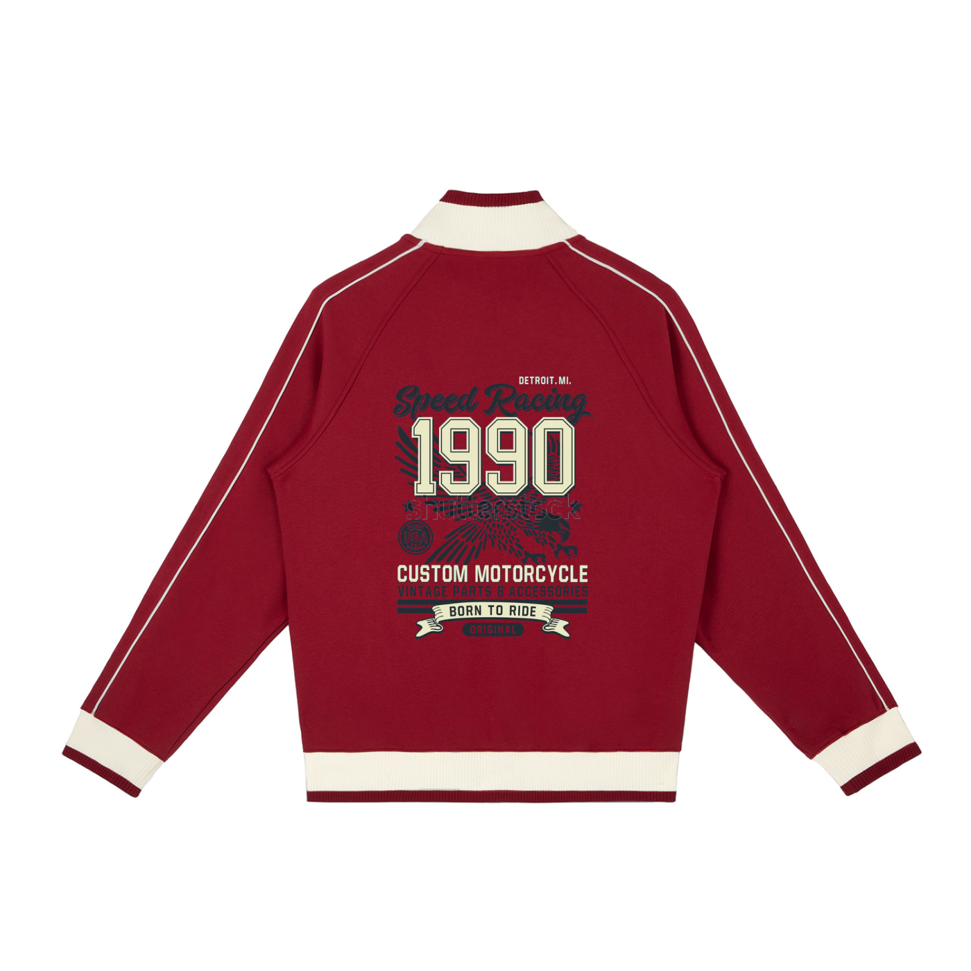 Color Block Raglan Sleeve Zip Track Jacket