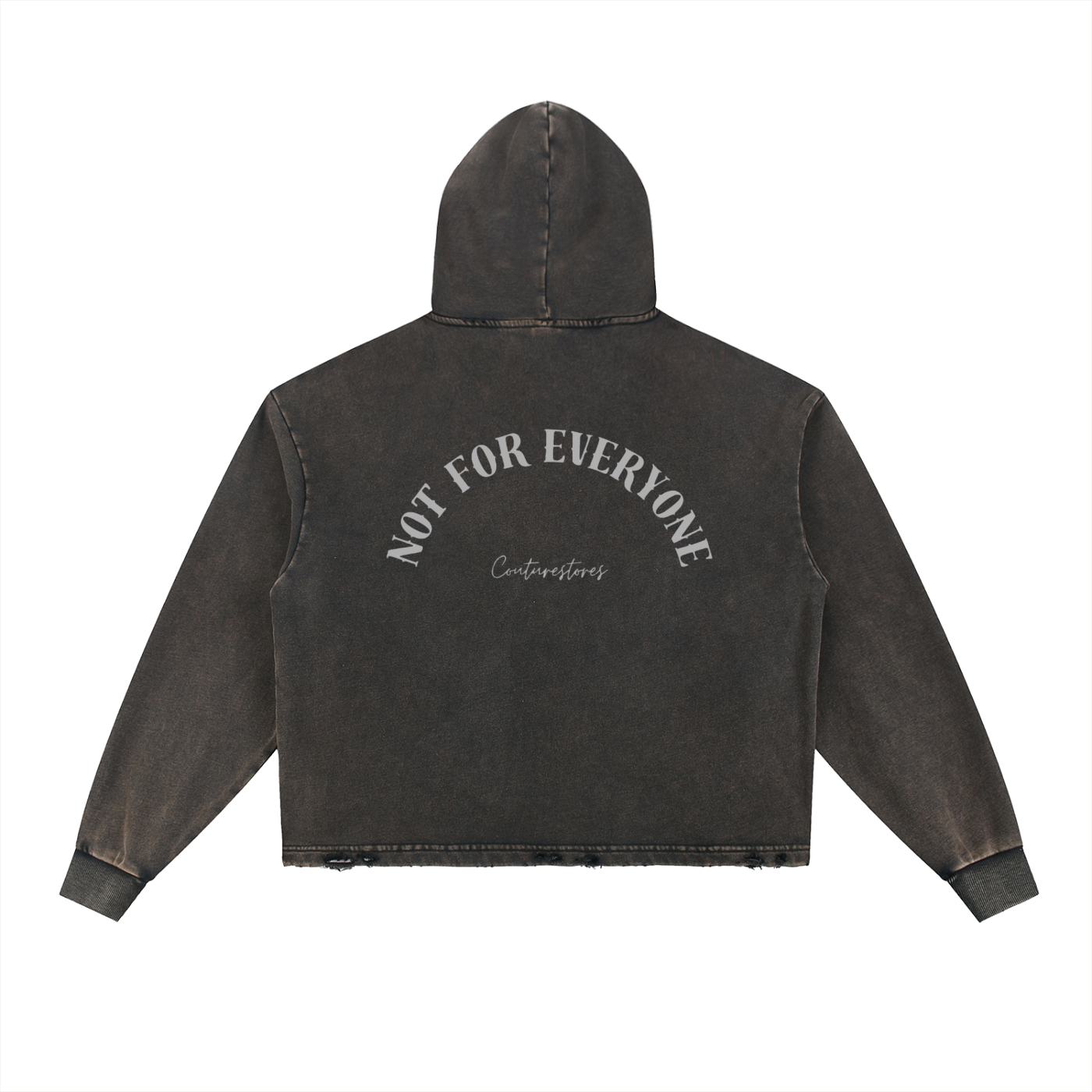 Vintage Washed Frayed-Hem Hoodie