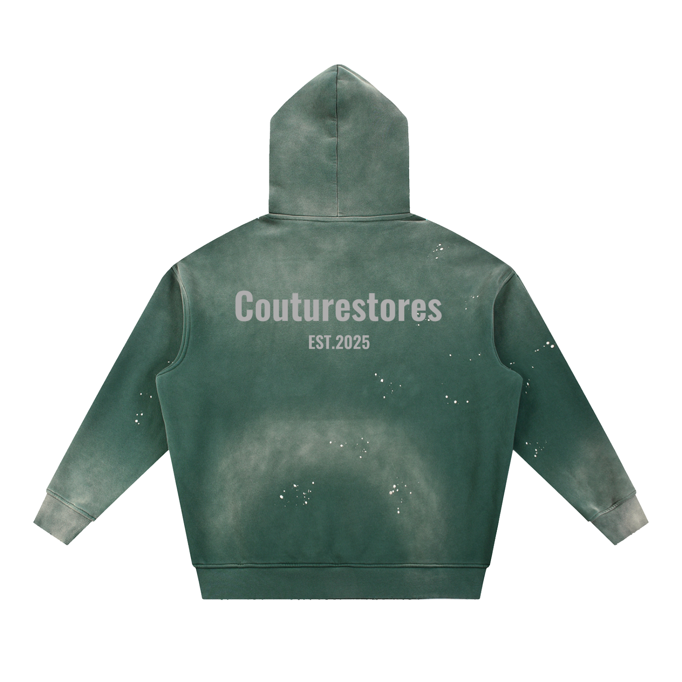 Vintage Washed Frayed Fleece Hoodie