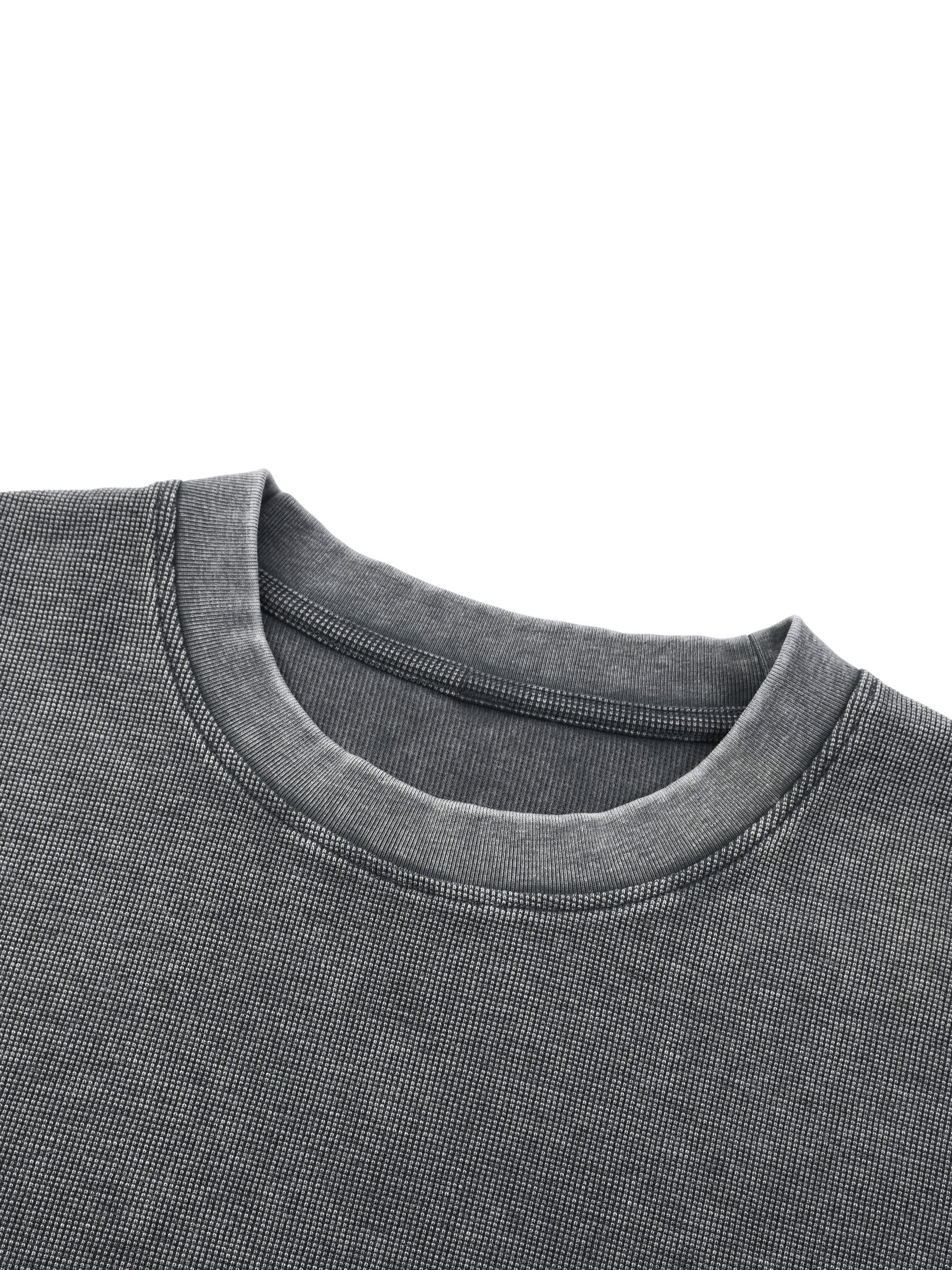 Unisex Mineral Wash Waffle Boxy T-Shirt