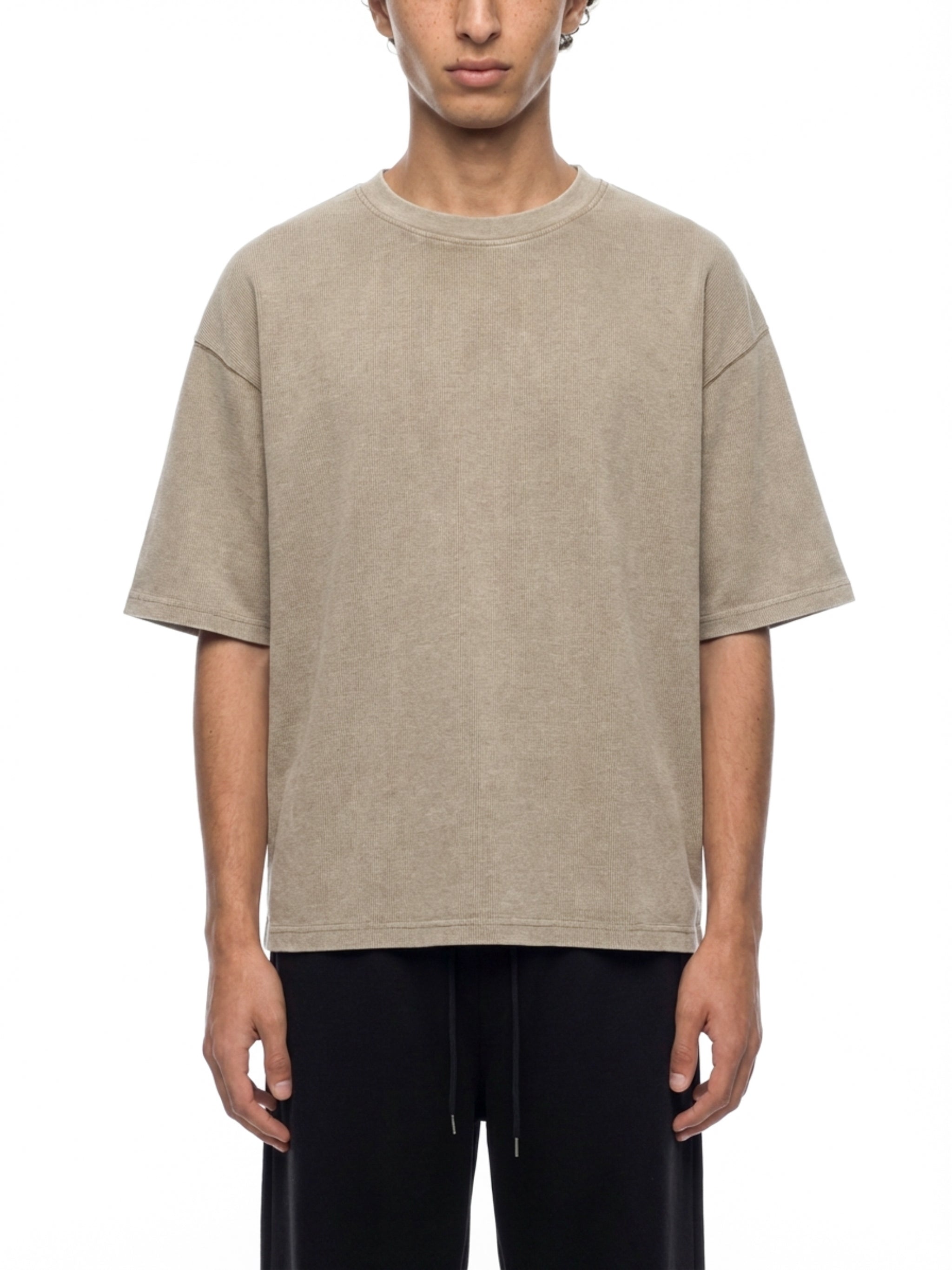Unisex Mineral Wash Waffle Boxy T-Shirt