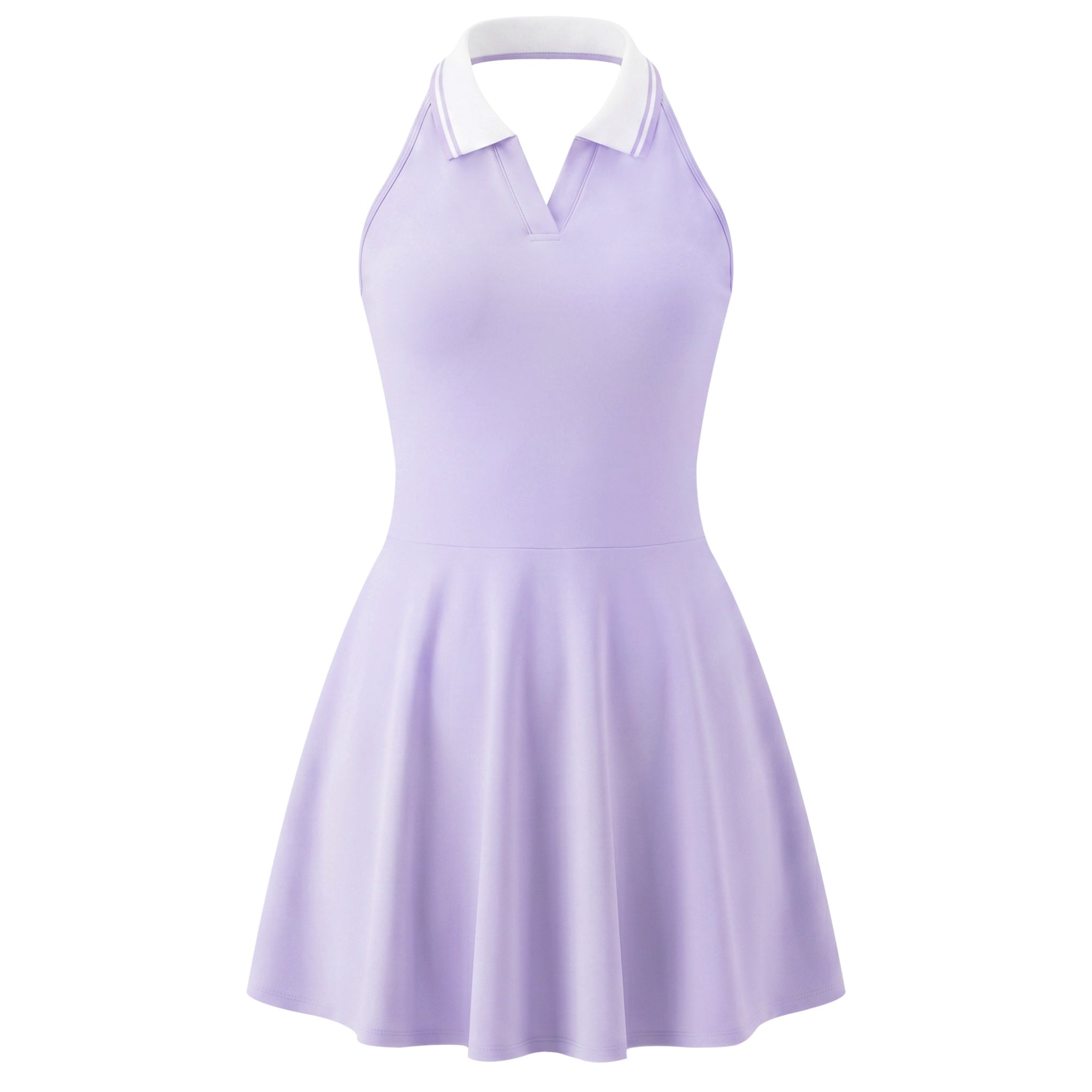 Women's Collared Halter A-Line Tennis Dress